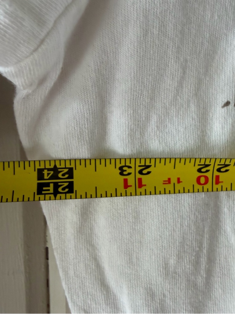 easel White Star-Print Long Sleeve T-Shirt, Pockets, Size Small (Oversized) - Picture 7 of 8